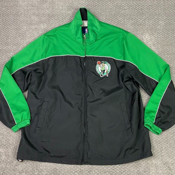 Boston Celtics Jacket Men's XL Black Green Windbreaker Carl Banks G-III - Picture 1 of 11